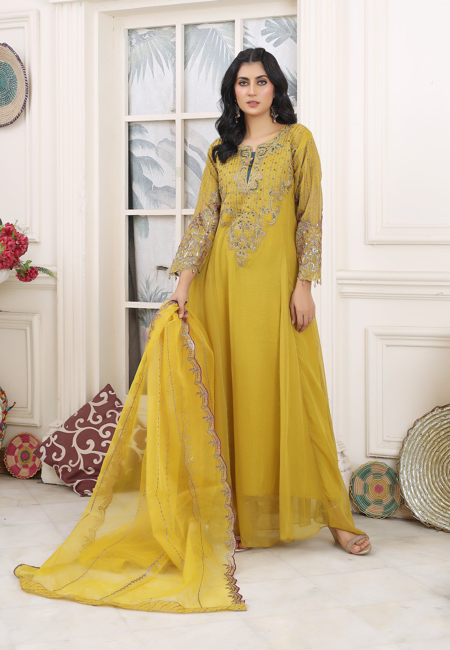 SUNFLOWER SERENITY - 3 PIECE CHIFFON