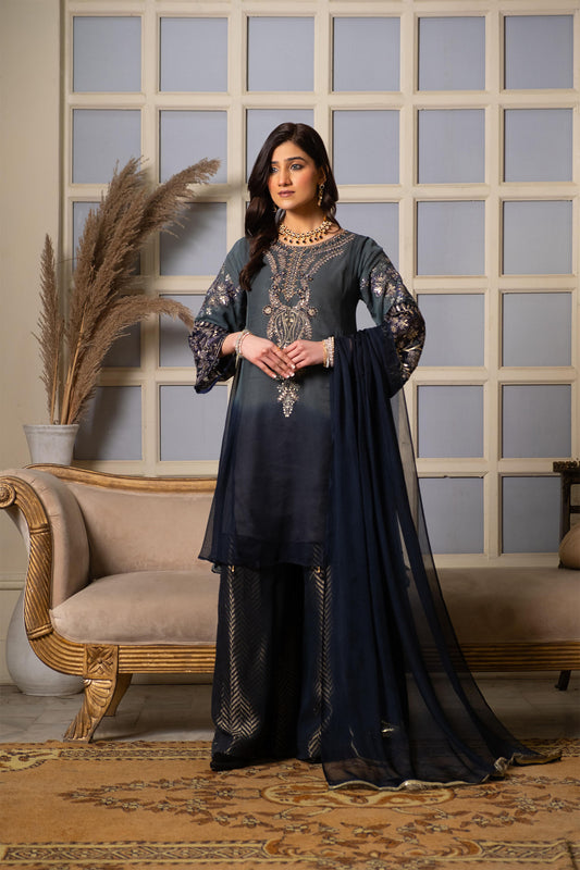 TWILIGHT ELEGANCE - 3 PIECE CHIFFON