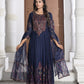 RAVISHING NAVY BLUE 3 PIECE CHIFFON