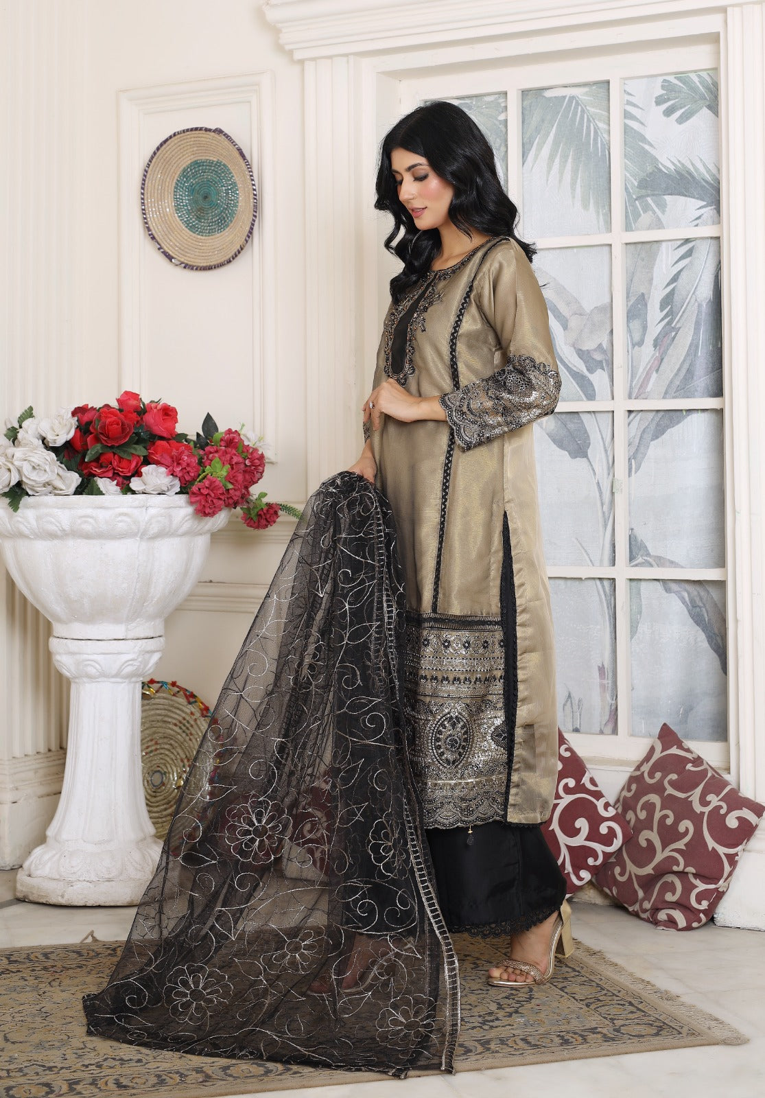 LAVISH BLACK MASSORI 3-PC