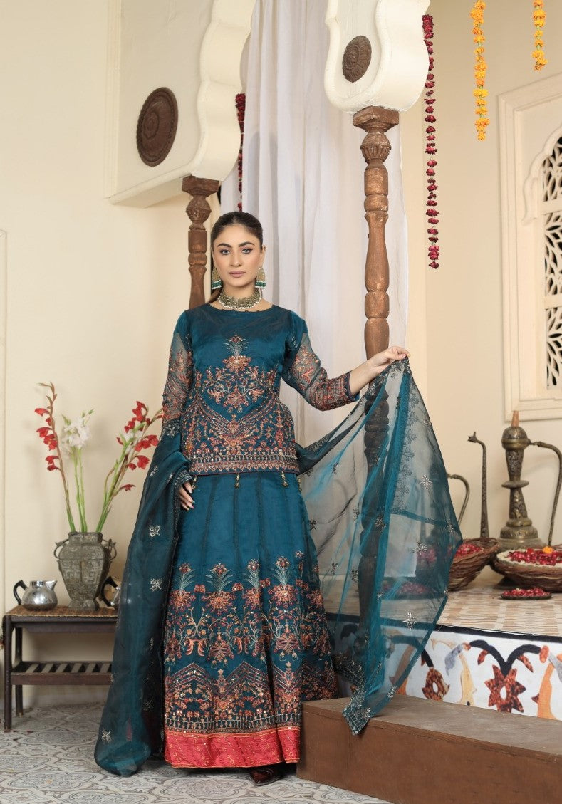 ETHNIC ZINK LEHENGA 3-PC