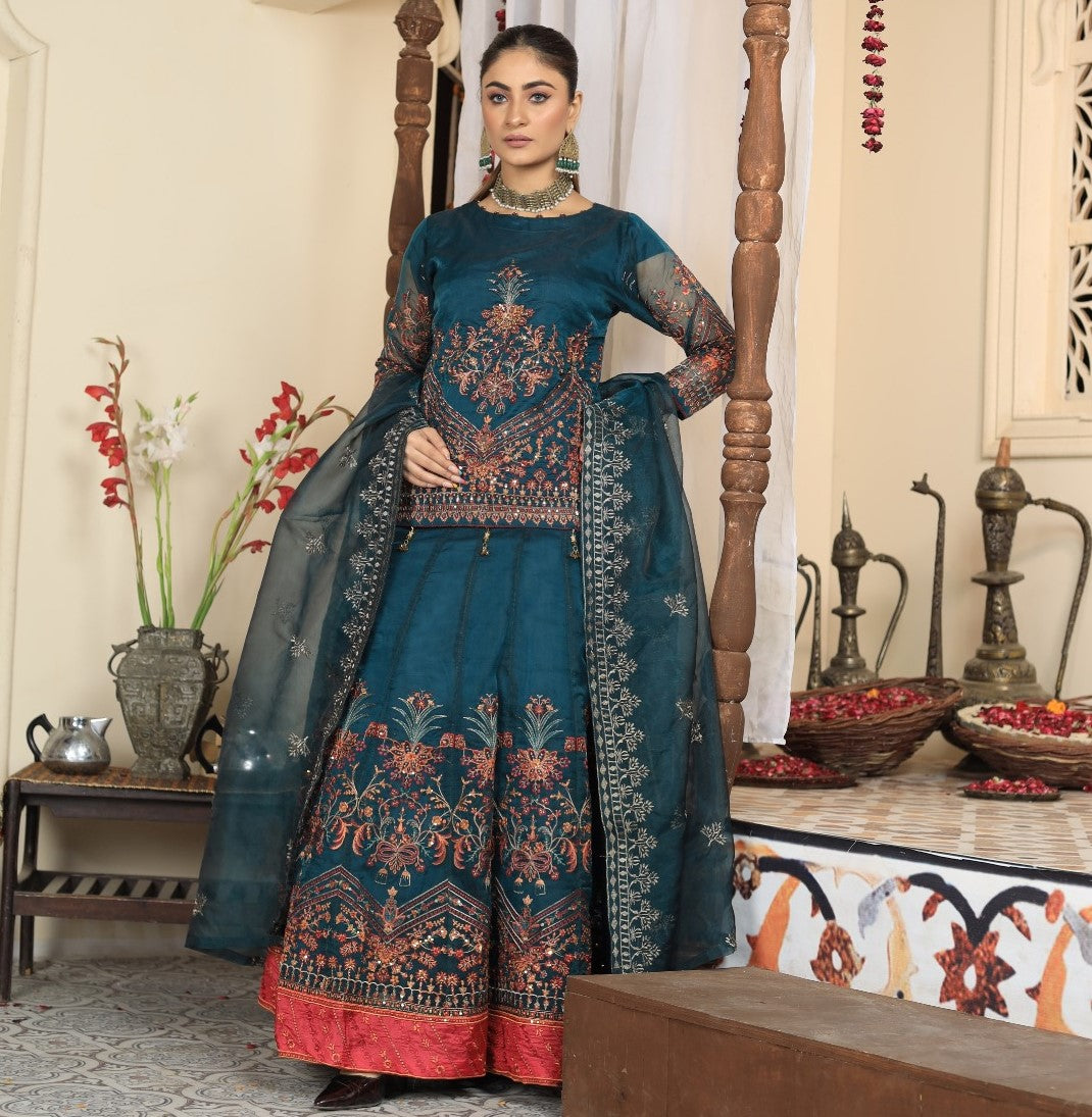 ETHNIC ZINK LEHENGA 3-PC